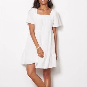Rails White Valentina Cotton Gauze Dress Size L
